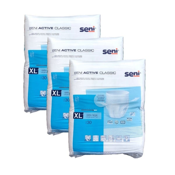 SENI ACTIVE CLASSIC Inkontinenzslips , Größe XL - 3 x 30 Stück 90 St
