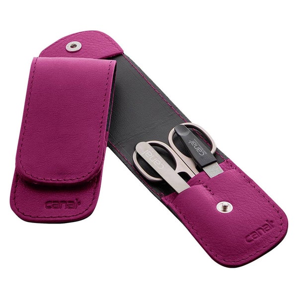 Stecketui mit Druckknopf fuchsia, 3-teilig 1 St