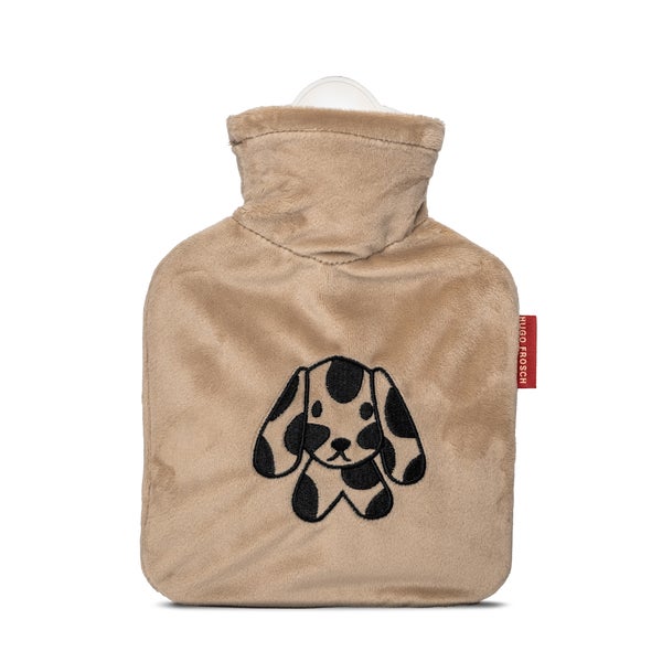 Wärmflasche Junior 0,6l mit Veloursbezug Hund beige 1 St
