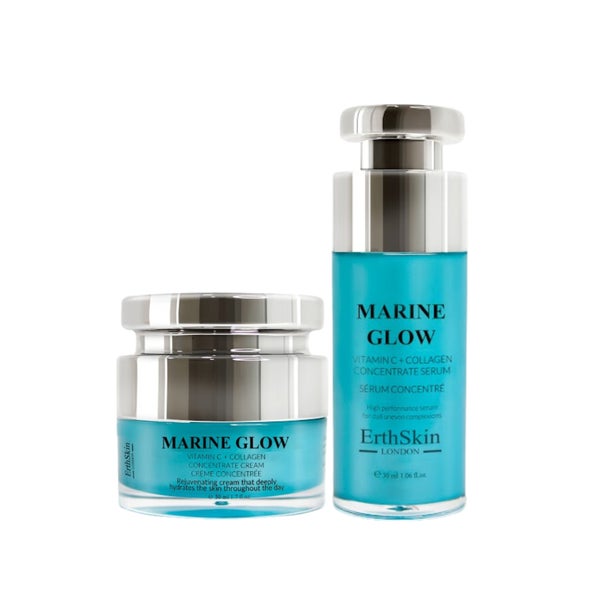 Marine Glow Vitamin C + Kollagenkonzentrat Serum + Meereskonzentrat Creme Set 1 St