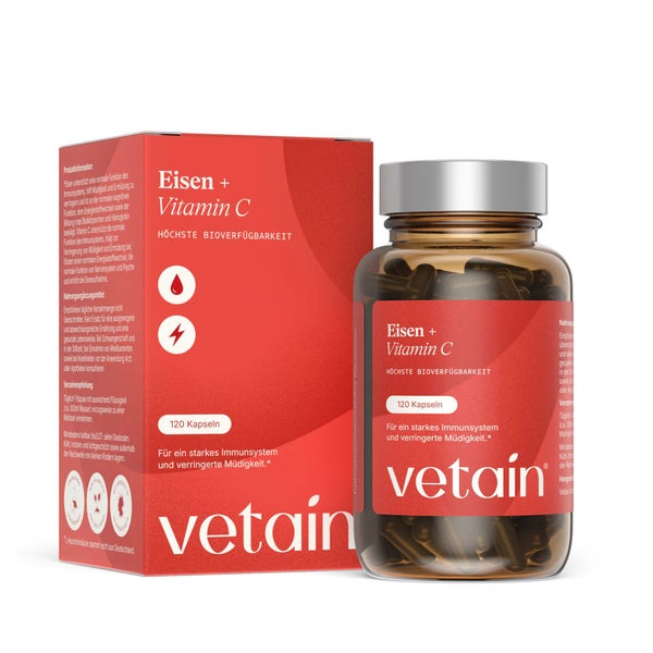 VETAIN Eisen + Vitamin C - 45mg Eisen mit 250mg Vitamin C 120 St
