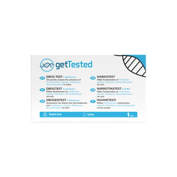 GetTested Drogentest auf 4 häufig konsumierte Drogen 1 St