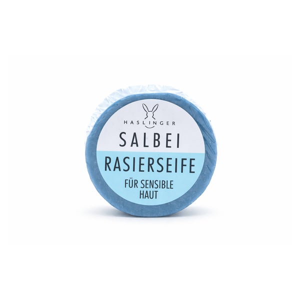 Haslinger Salbei Rasierseife für sensible Haut beruhigend milde Pflanzenöle 60 g