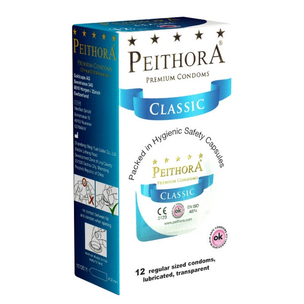 «Classic» klassische Kondome ohne Latexgeruch (12 Kondome) 12 St