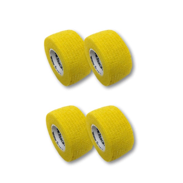 LisaCare Fingerpflaster 2,5cm x 4,5m - 4er Set Gelb 4 St