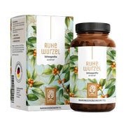 Ashwaqandha Komplex: Hochwertiger KSM-66® Ashwagandhawurzel-Extrakt & Aswagandhawurzelpulver (Withaia somnifera) mit Vitamin B3 - RUHEWURZEL - 120 vegane Kapseln - NATURTREU® 120 St