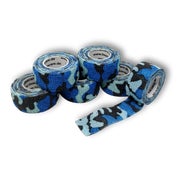 LisaCare Fingerpflaster - 2,5cm x 4,5m - 6er Set Camo-Blau 6 St