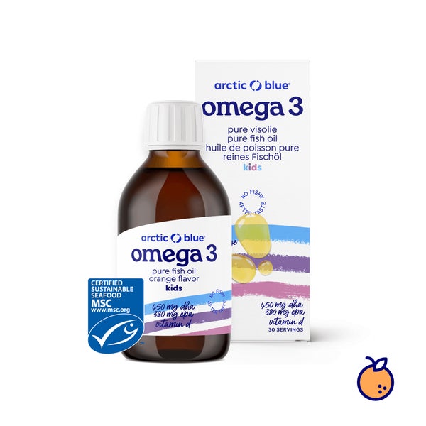 Arctic Blue Omega 3 DHA- und EPA-Fischöl für Kinder mit Vitamin D3 150 ml