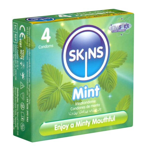 Mint Kondome 4 Stück – erfrischend & extra feucht (4 Kondome) 4 St