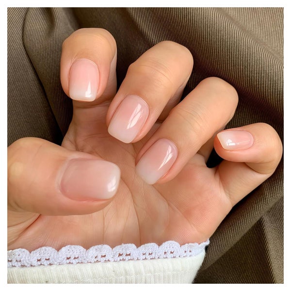 Künstliche Nägel 24er kurz Nude Pink Ombre quadratisch zum A 1 St