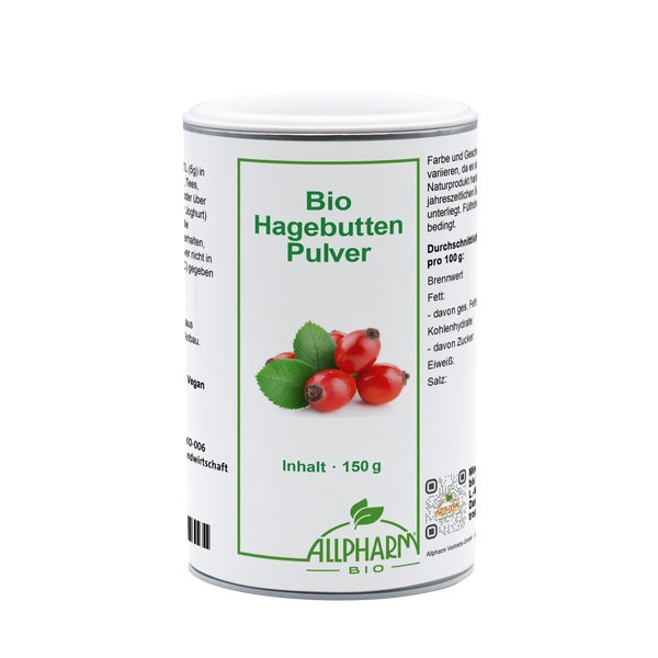 Bio Hagebutten Pulver Allpharm 150 g