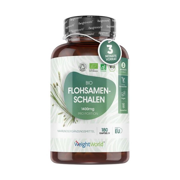 WeightWorld Bio Flohsamenschalen 180 St