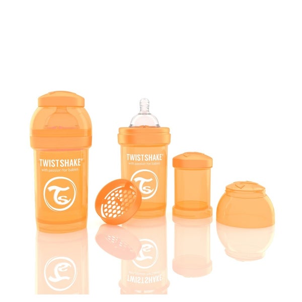 Twistshake Anti-Kolik Trinkflasche / Babyflasche mit Silikonsauger und Milchpulverportionierer 180ml 1 St
