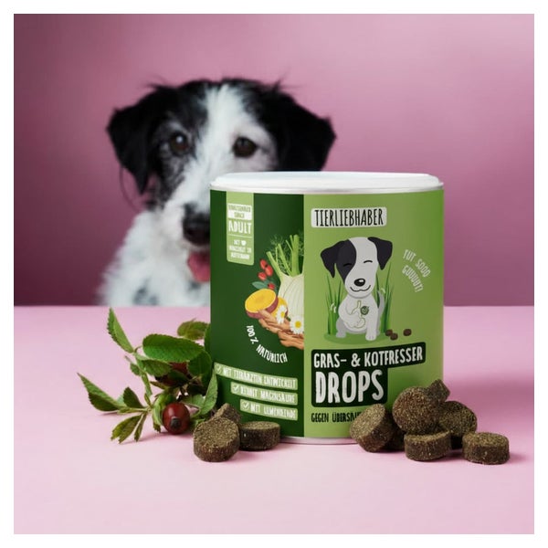 Tierliebhaber Gras- & Kotfresser Drops für Hunde 350 g