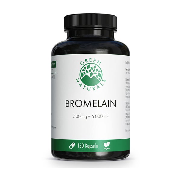 Green Naturals Bromelain 500 mg vegan mi 150 St