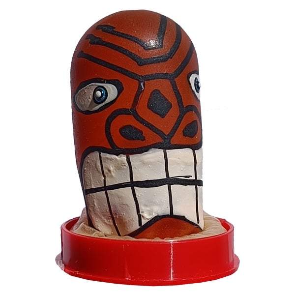 Scherzkondom «Tiki Totem Friki» – handbemaltes Kondom (1 Stück) 1 St