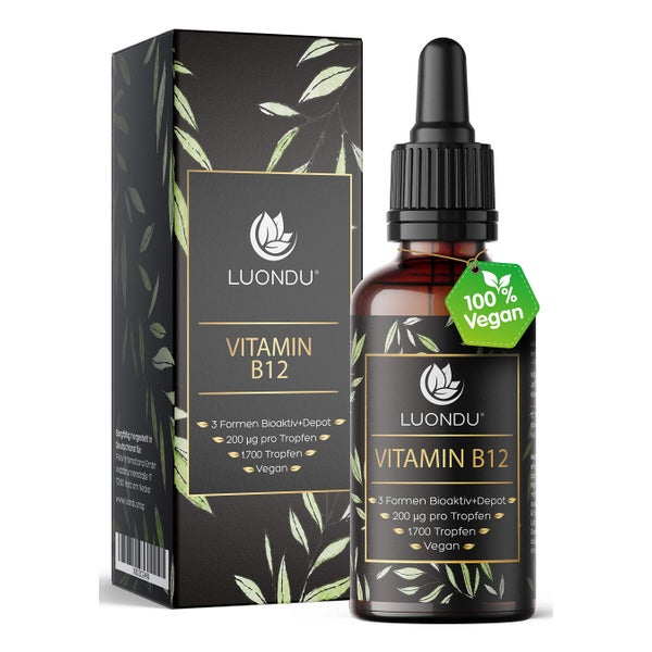 Vitamin B12 Tropfen vegan alkoholfrei 50ml - Luondu 50 ml