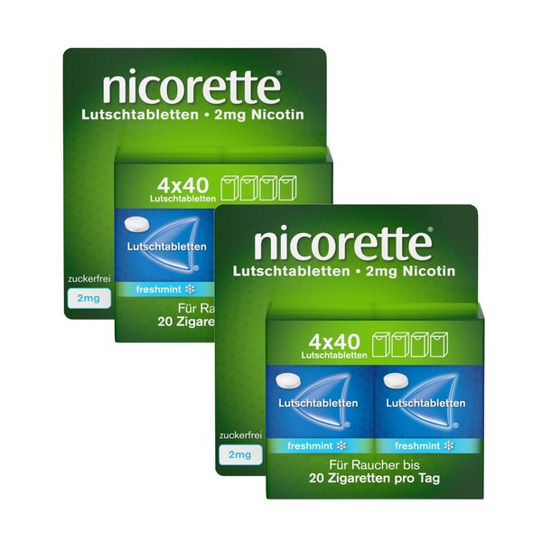 nicorette 2 mg Lutschtablette freshmint 2X160 St