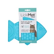 LickiMat Felix - Schleckmatte aus Naturgummi für Katzen - türkis 1 St
