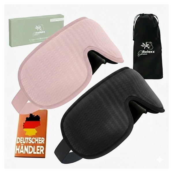 OMNIRELEXX® 2er Set - Atmungsaktive - 3D Schlafbrille (S/R) 2 St
