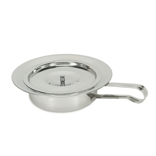 Medi-Inn Bettpfanne mit Deckel aus rostfreiem Edelstahl 1 St
