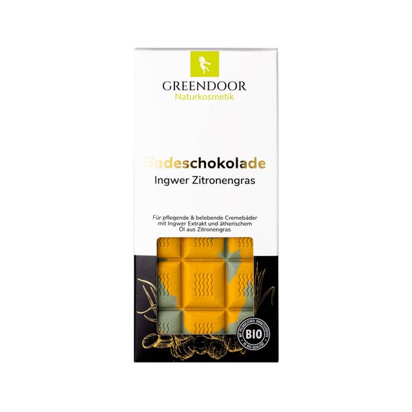 GREENDOOR Badeschokolade Ingwer Zitronengras 100 g