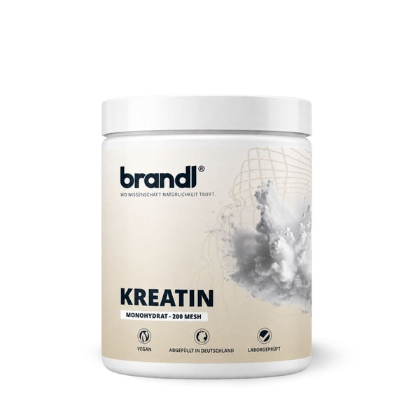 brandl® Kreatin Monohydrat 200 Mesh Pulver | Reinheit ≥ 99,9 % | Vegan & in Deutschland abgefüllt 1000 g