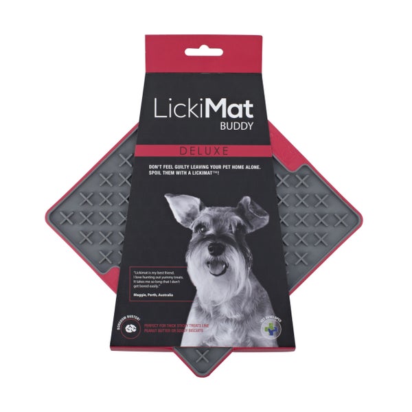 LickiMat Buddy Tuff - TRP Schleckmatte für Hunde - rot - 20 cm 1 St