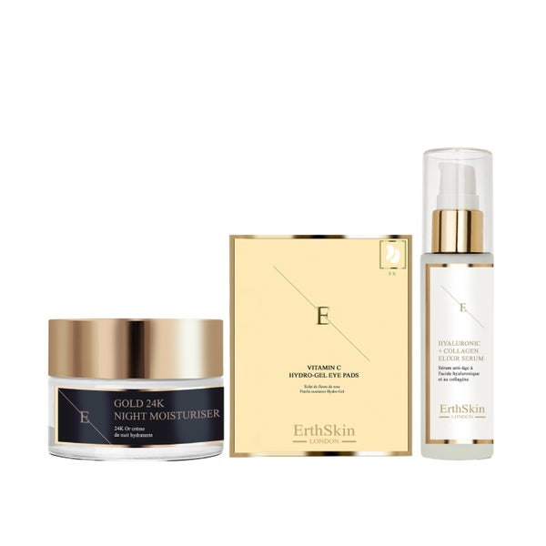 Anti Falten Nachtfeuchtigkeitscreme + Serum + Augenpads Set 1 St