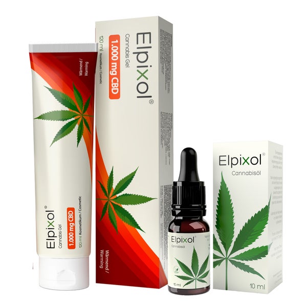 Elpixol® Cannabis Gel 1.000 mg CBD wärmend + Cannabis Tropfen 140 ml