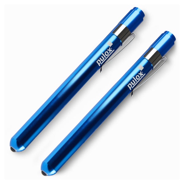 Pulox 2er-Set Diagnostikleuchte aus Aluminium - LED-Penlight mit Mess-Skala 2 St
