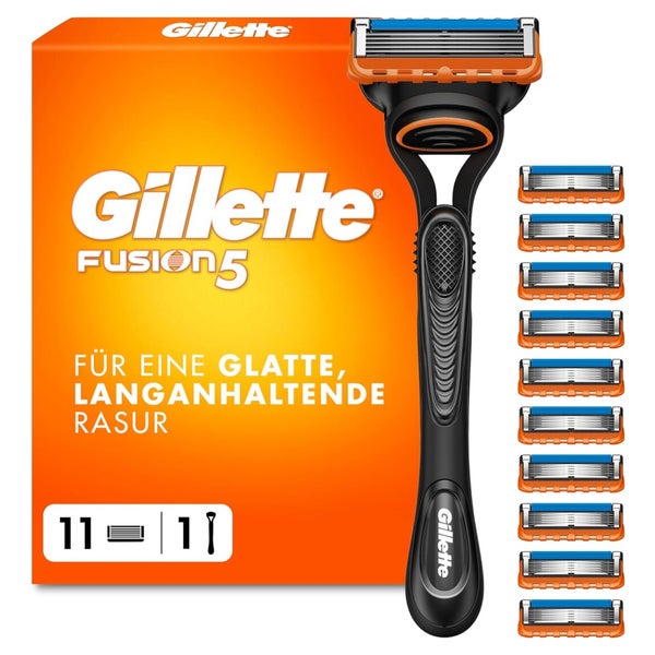 Gillette Fusion5 Rasierer Herren, 1 Rasierer, 11 Ersatzklingen 1 St