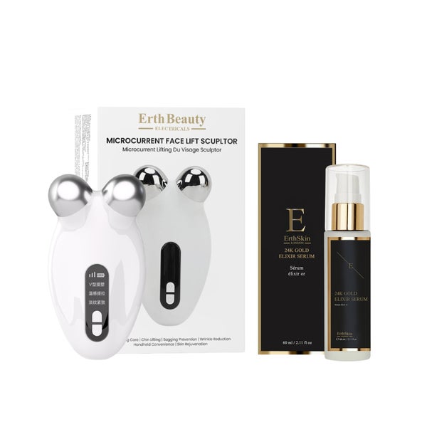 Mikrostrom-Gesichtslifting-Sculptor + Anti-Falten-Elixier-Serum mit 24 Karat Gold, 60 ml 170 g