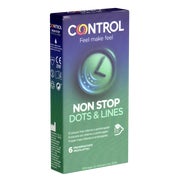 Non Stop – 6 gerippte und genoppte Kondome mit Benzocain (6 Kondome) 6 St