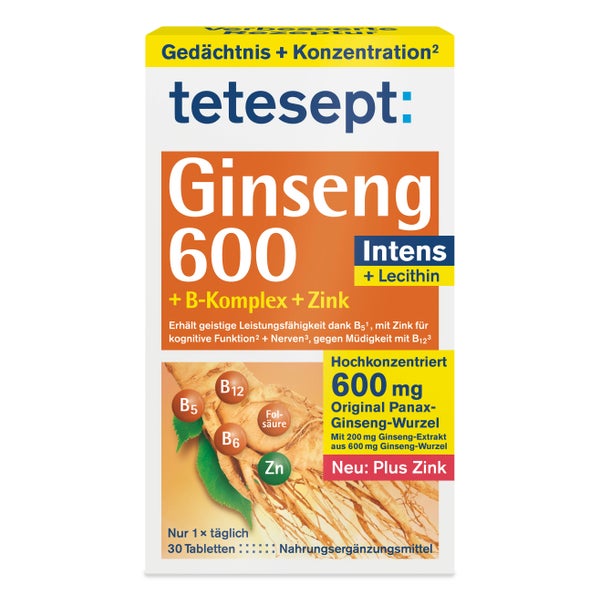 Tetesept Ginseng 600 Filmtabletten 30 St