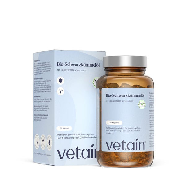 Vetain Veganer Bio-Schwarzkümmelöl 120 St