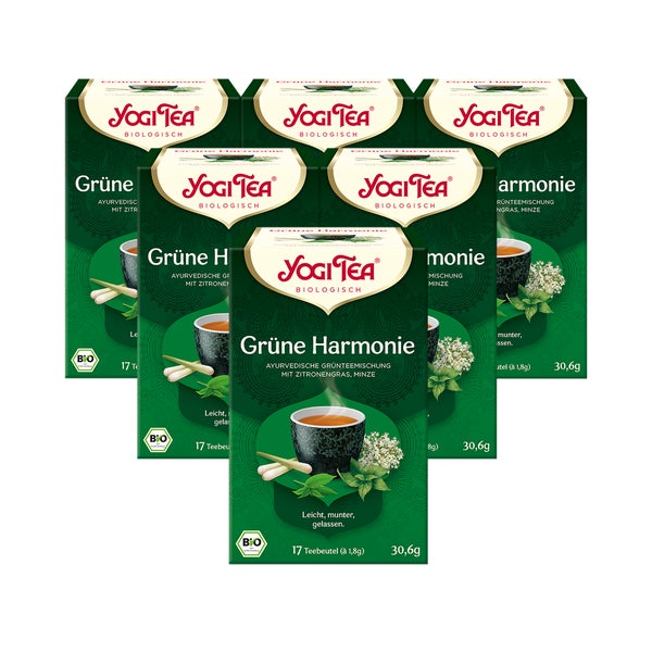Yogi Tea - Grüne Harmonie Bio Grüntee | 6 x 30,6g 6x17 St