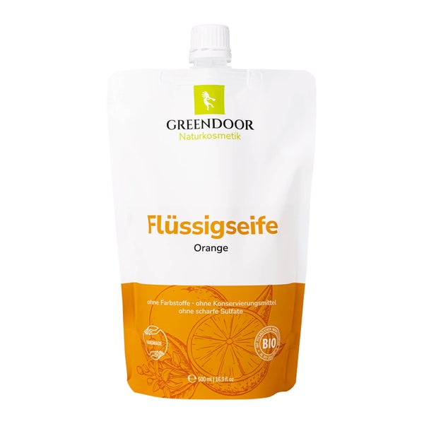 GREENDOOR Flüssigseife Nachfüllpackung Orange 500 ml
