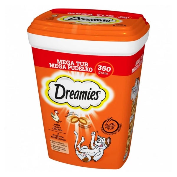 DREAMIES Mega Box 350g Katzenleckerli mit leckerem Huhn 0,35 kg