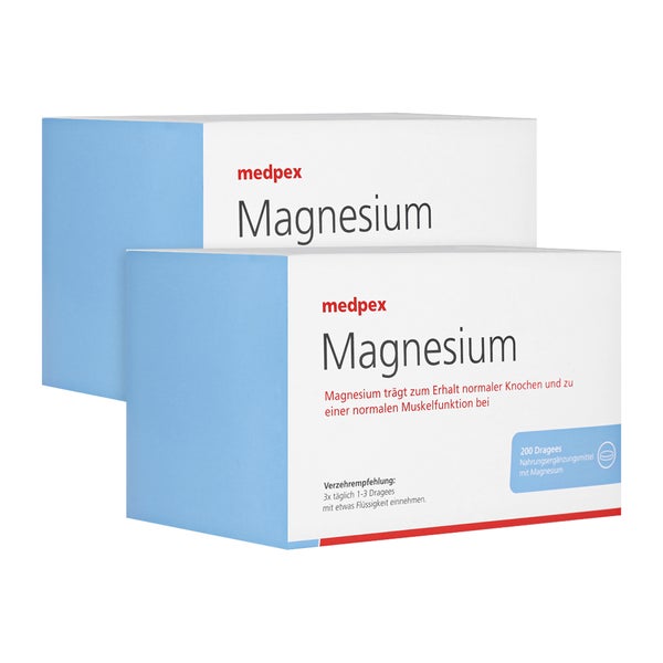 medpex Magnesium Dragees 40mg Duo 2X200 St