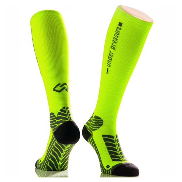 UNDER PRESSURE Runattack | Sport Kompressionssocken (1 Paar) 43-46 (Wade: 32-44cm) / Gelb 2 St