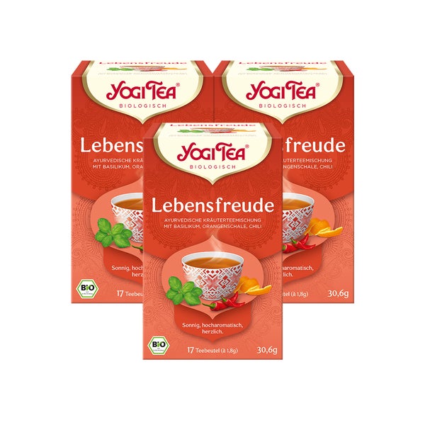 Yogi Tea - Lebensfreude Bio Kräutertee | 3 x 30,6g 3x17 St