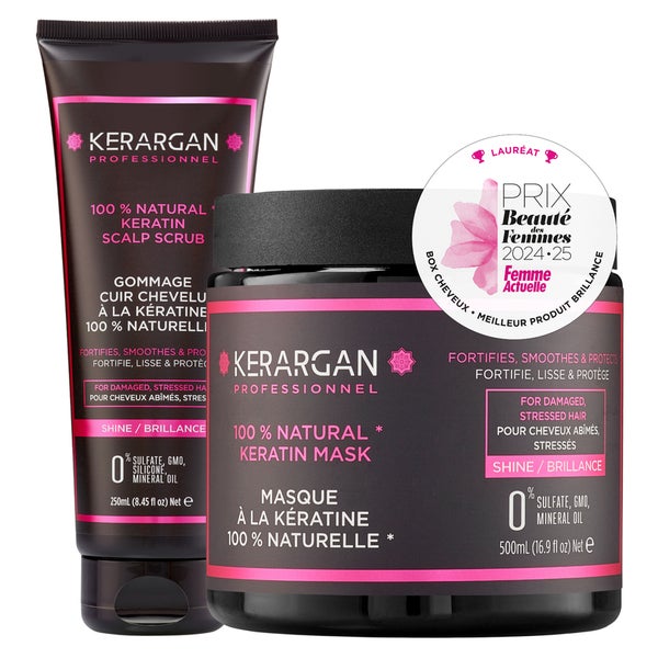 Kerargan - Duo Maske und Peeling mit Keratin 750 ml