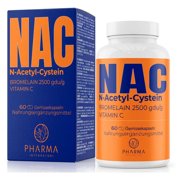 PHARMA INTEGRATORI NAC N-Acetylcystein, Bromelain, Vitamin C 60 St