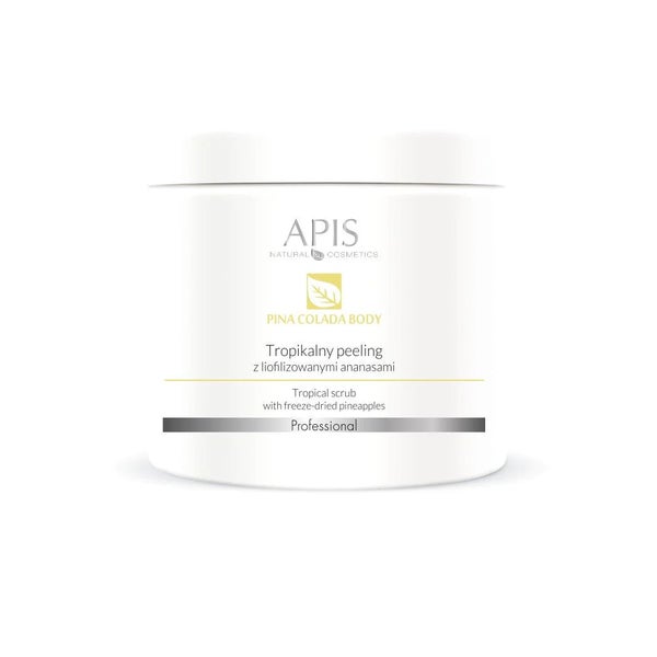 APIS PINA COLADA BODY, tropisches Peeling mit gefriergetrockneten Ananas, Anti-Cellulite - 650 g