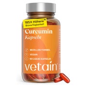 VETAIN Kurkuma flüssige Kapseln - Mizellen Curcumin - Vegan 60 St