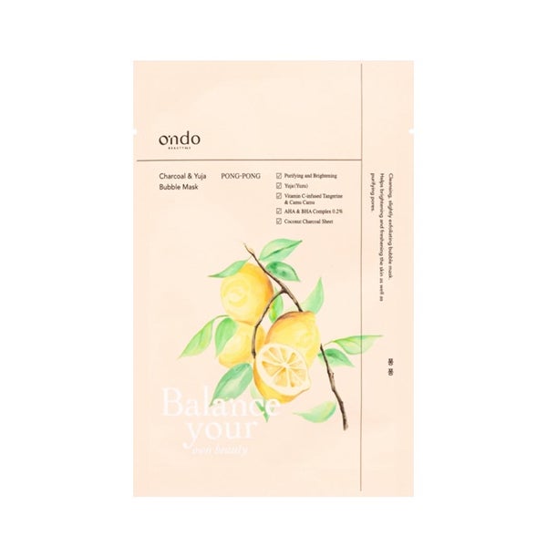 ondo Charcoal & Yuja Bubble Mask 25 g