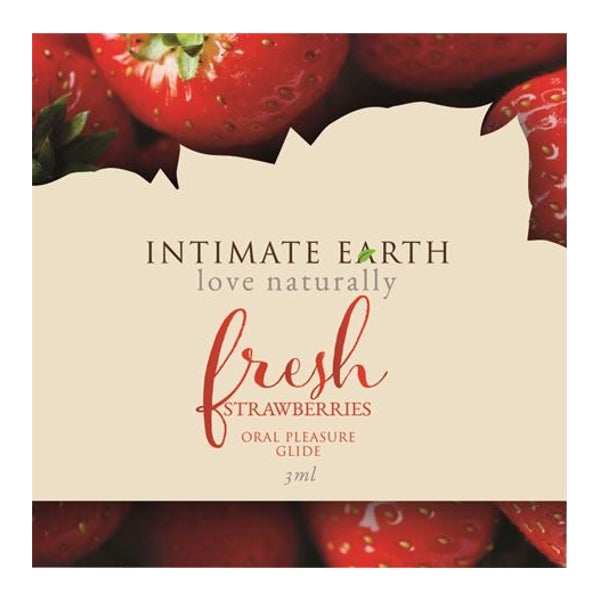 «Fresh Strawberries» Gleitgel 3ml – Bio-vegan, Wärmeeffekt (0.003 l) 3 ml