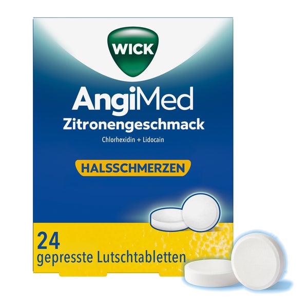 Wick Angimed Zitronengeschmack 5 Mg/1 Mg Lutschtabletten 24 St
