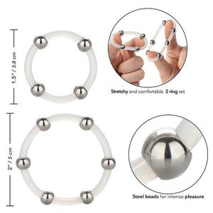 Calexotics - Penisring-Set - Silikonringe mit Stahlperlen 1 St günstig  kaufen